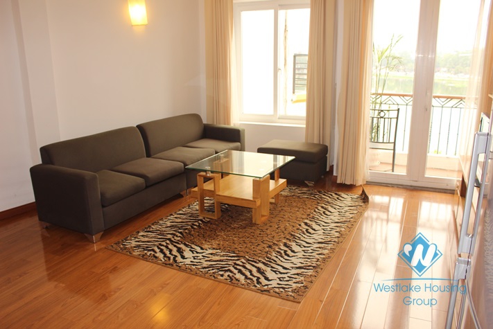 Modern apartment with lake view available for rent in Ba Dinh district, Hanoi